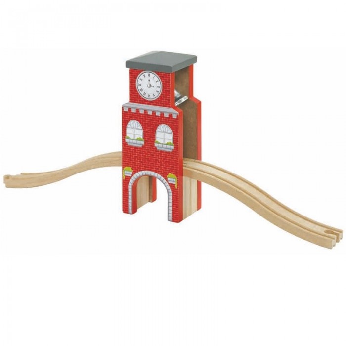 Turnul cu Ceas si clopot care suna din lemn Maxim Rail Road City Hall